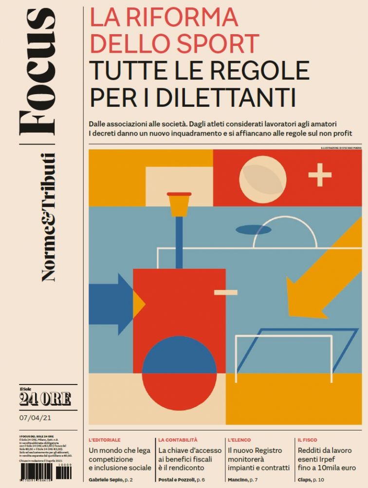 UISP Rieti FOCUS (7/4/21) de "il Sole 24 ore" La Riforma dello Sport
